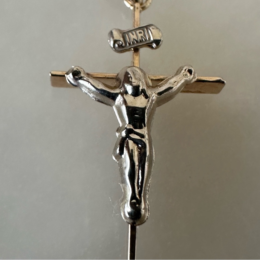 14k Solid Gold Jacmel Crucifix - Picture 4 of 12